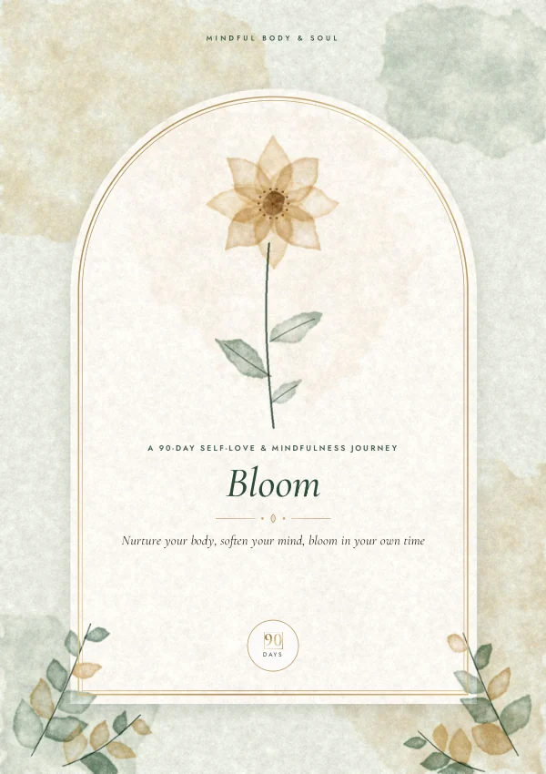 Actual ebook cover: Bloom · Mindful Body & Soul Planner
