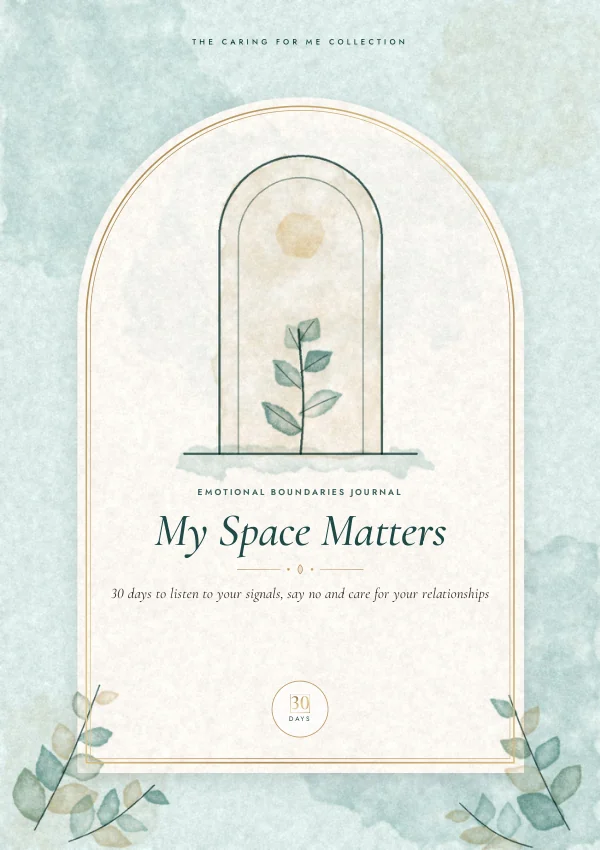 Actual ebook cover: My Space Matters · Boundaries Journal