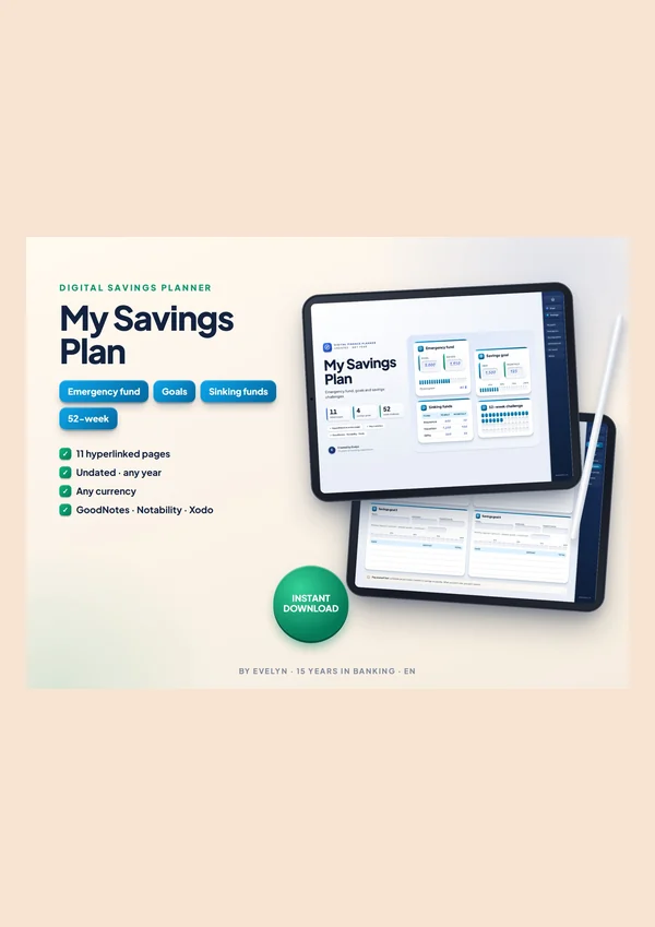 Actual ebook cover: My Savings Plan