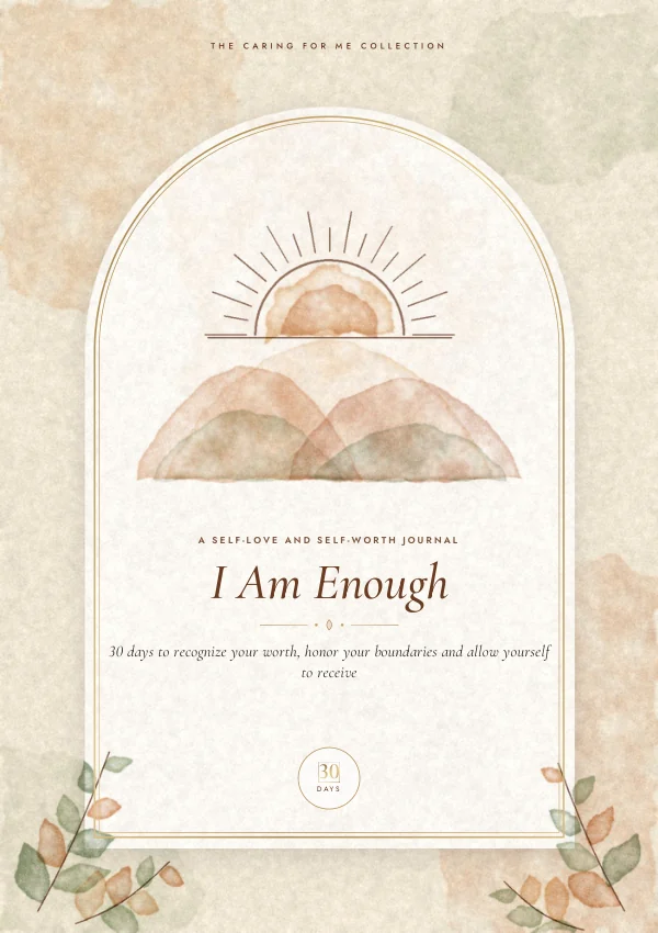 Actual ebook cover: I Am Enough · 30-Day Self-Love Journal