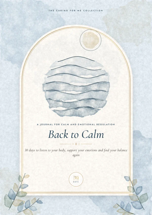 Actual ebook cover: Back to Calm · 30-Day Journal
