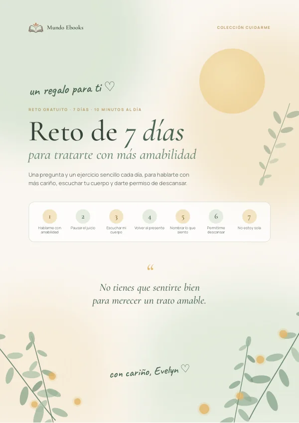 Portada del PDF: Reto de 7 días para tratarte con más amabilidad